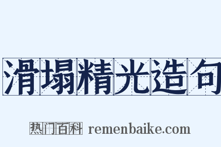 滑塌精光造句是什么意思的图片
